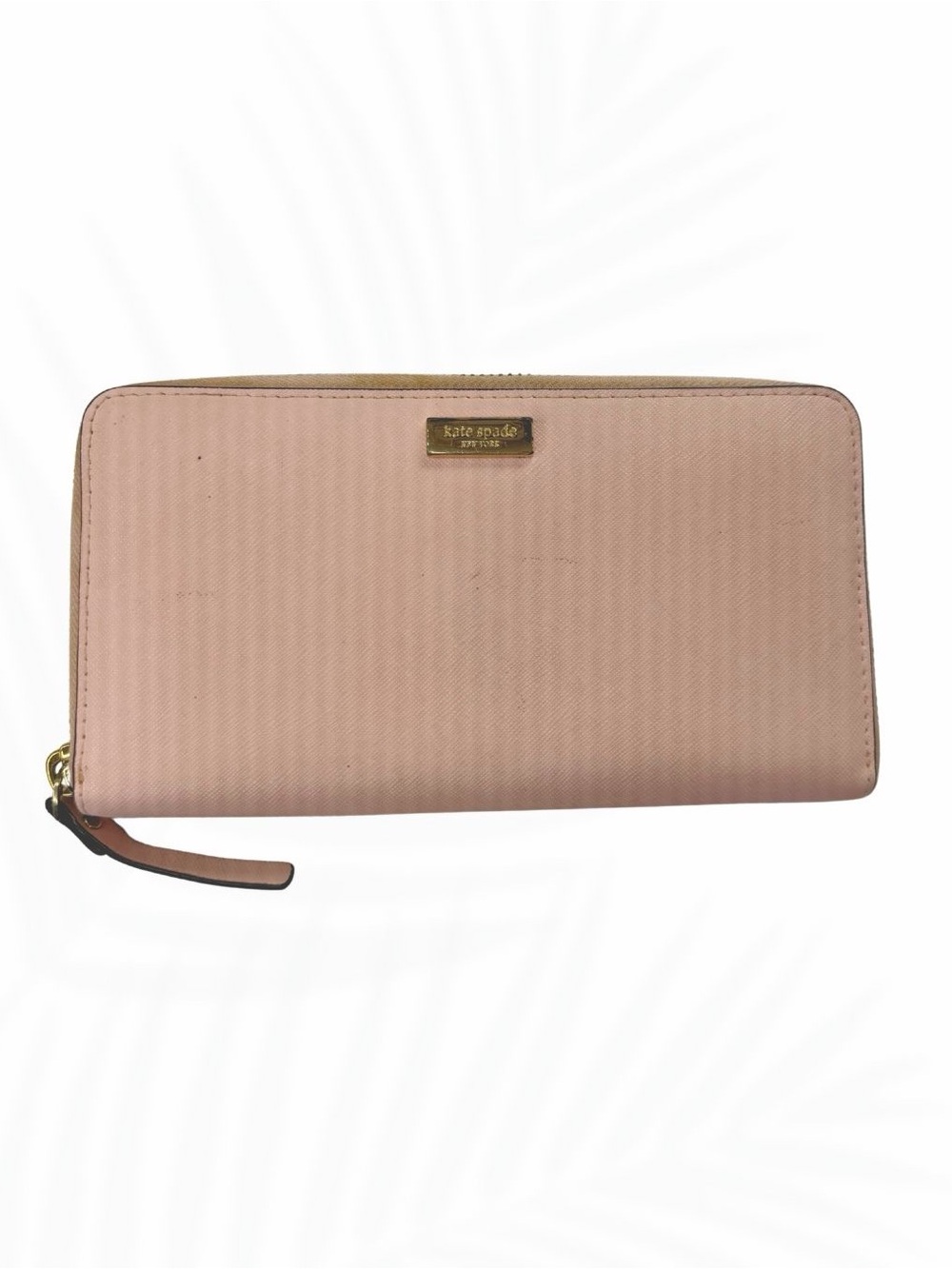 Kate Spade Blush Pink Saffiano Zip Around Continental Wallet